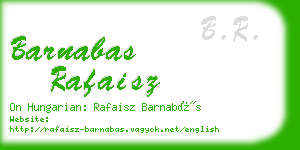 barnabas rafaisz business card